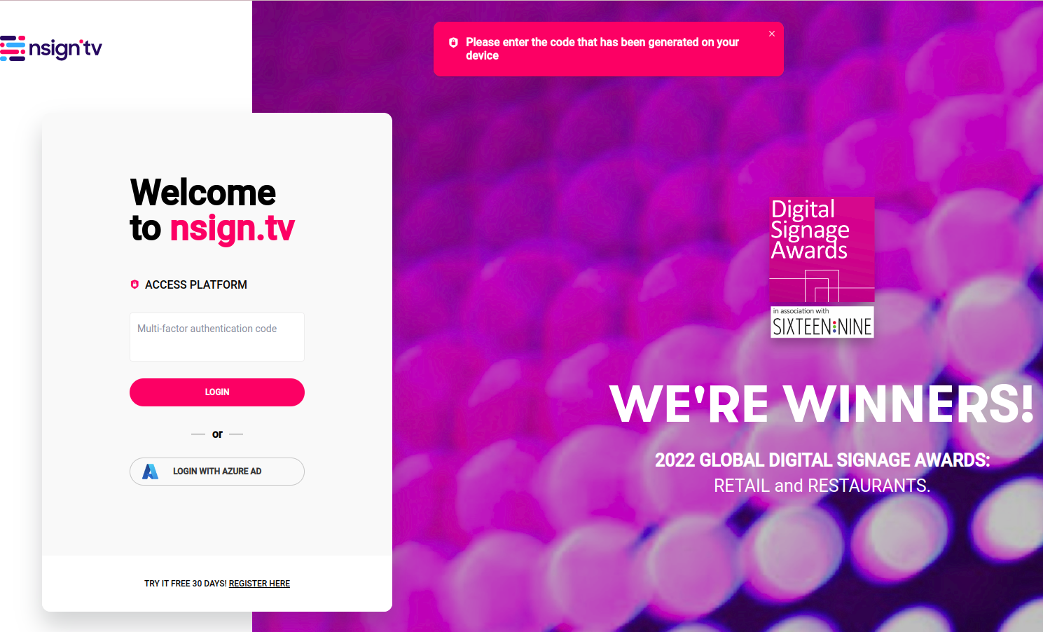 Login_nsign.tv Platform