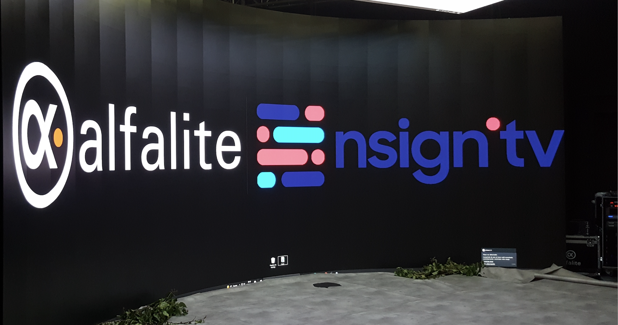 nsign.tv integra su plataforma de digital signage en las pantallas LED de Alfalite